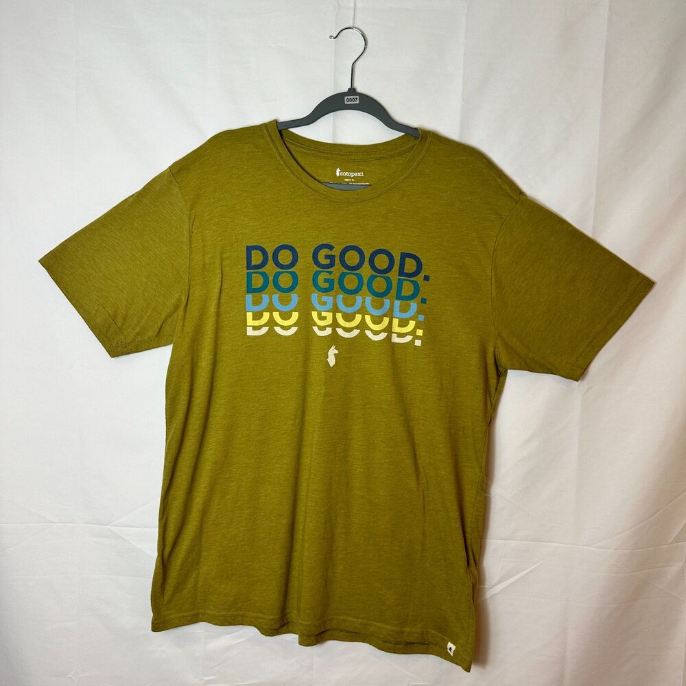 Cotopaxi Gorpcore 'Do Good' Graphic Tee, Olive Green, Mens XL